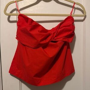 J. Crew Red Women's Strapless Top